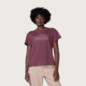 NWT Womens Honor The Gift Los Angeles T-Shirt 'Burgundy'